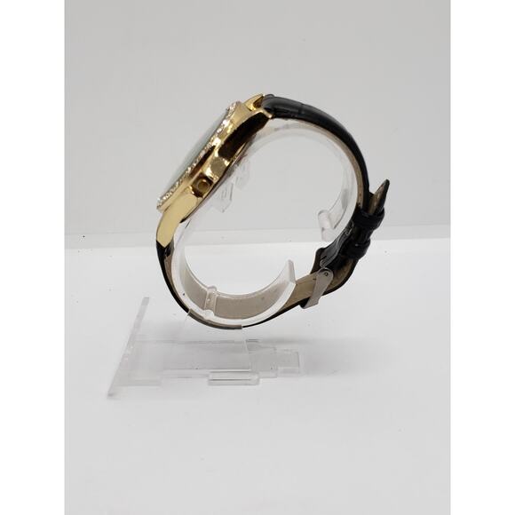 Jessica Carlyle Men's dress watch. Black face, jeweled bevel. 9270 Working watch - Picture 3 of 9